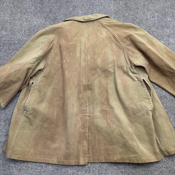 Vintage Militaires Equipment Jacket L Euro Army Military Trench Distressed WW2 - Picture 6 of 11